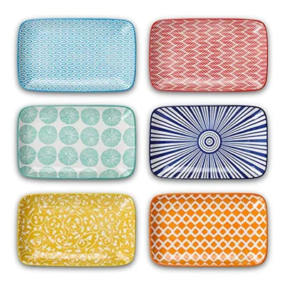 Ceramic 9.5 Inch Large Rectangular Salad Plates