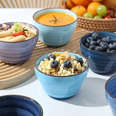 Ceramic 8oz Bouillon Cups 4 Inch Small Dessert Bowls for Soup