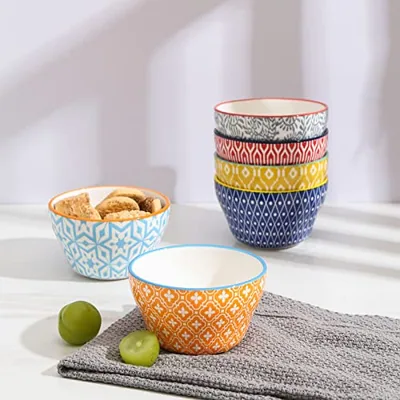 Ceramic 8oz Bouillon Cups 4 Inch Small Bowls
