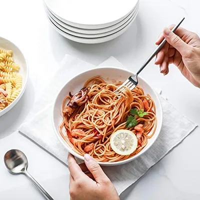 Ceramic 7.8 inch pasta bowls