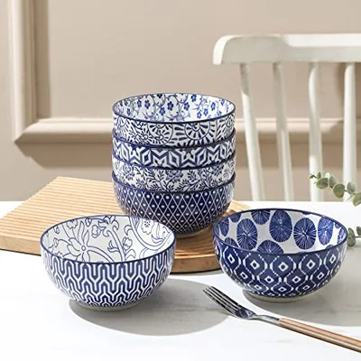 Ceramic Cereal Bowls Set of 6