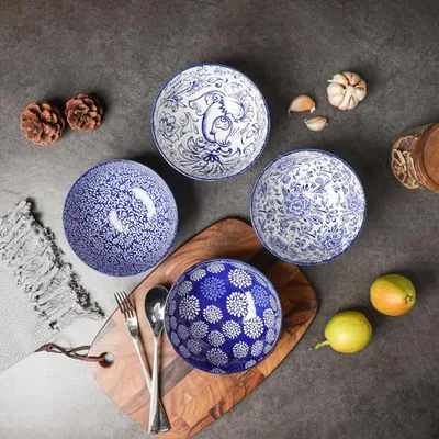 Ceramic Cereal Bowls Set 25 OZ