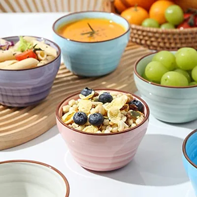 Ceramic 8oz Bouillon Cups 4 Inch Small Dessert Bowls for Soup