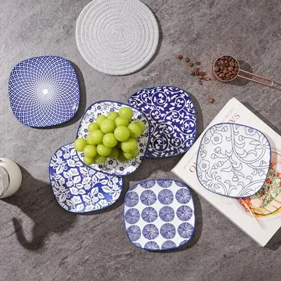 Porcelain Small Plates - 6 inch Dessert & Appetizer Plates: another photograph
