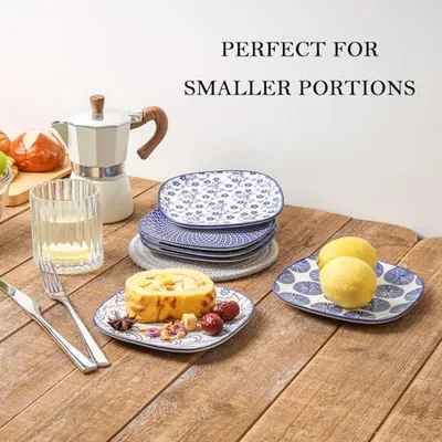 Porcelain Small Plates - 6 inch Dessert & Appetizer Plates