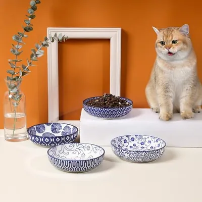 Ceramic Cat Bowls Set of 6