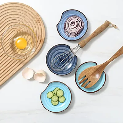 4.6 Inch Ceramic Spoon Rest for Stove Top